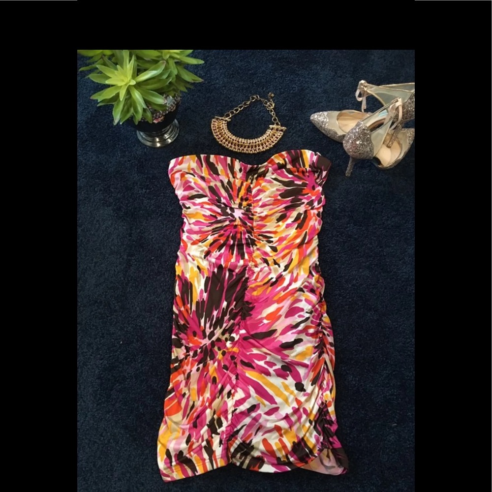 💵★FAST SHIPPING★💵 Colorful Strapless Dress 💞
